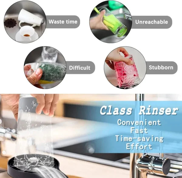 Glass Rinser For Kitchen Sink Automatic Cup Washer