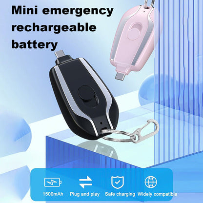 1500mAh Mini Power Emergency Pod Keychain battery Pack .