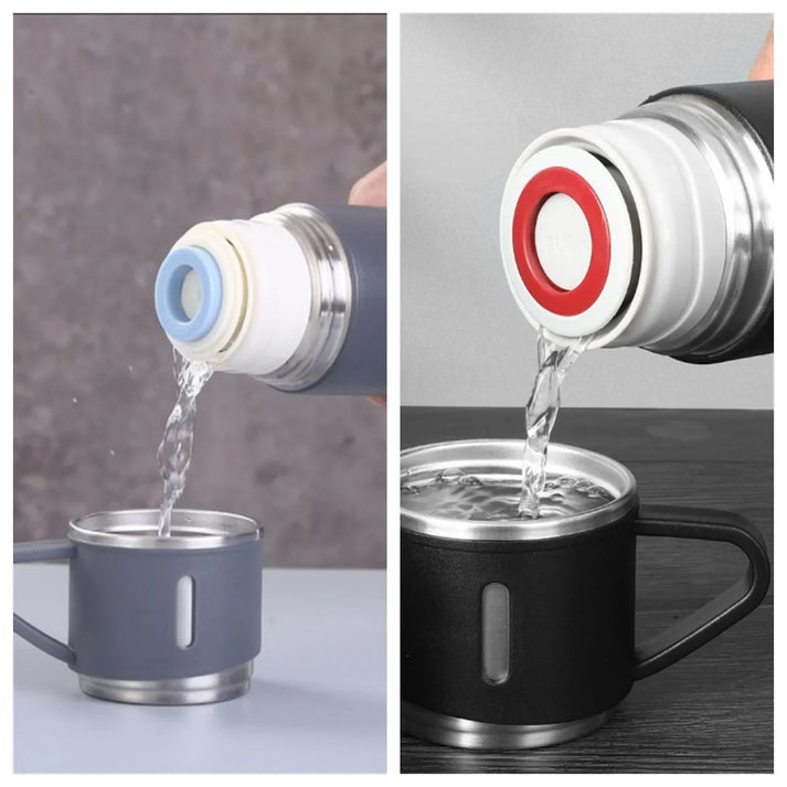 3 In 1 Vacuum Insulated Thermal Flask Set With Cup Set
