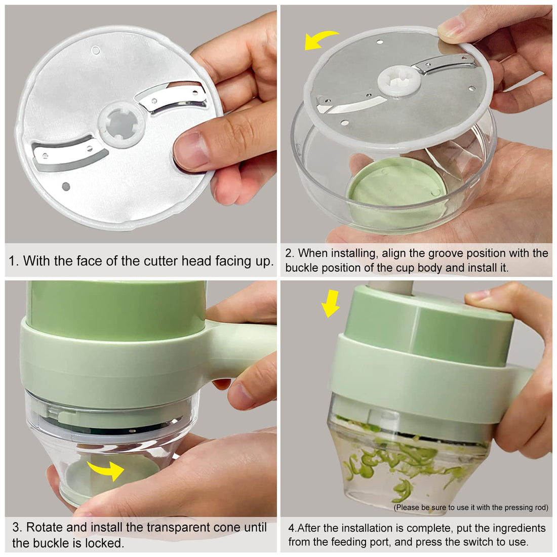 New Electric Handheld Cooking Hammer Food Chopper